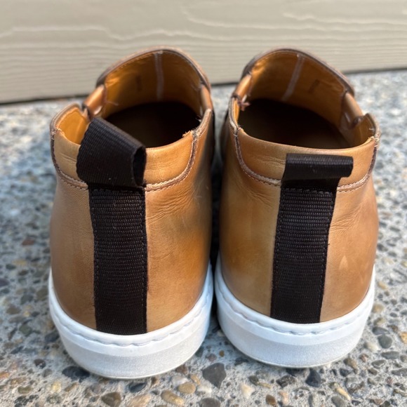 Magnanni Durham Mens Shoe Size 7 1/2 Brown Hi Top Casual Slip On Sneaker Leather - Picture 8 of 11